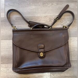 Coach Beekman 5266 brief in brown glovetanned leather Vintage